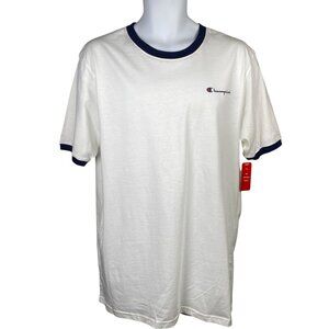 Champion Ringer Sleep T Shirt Mens Size L Short Sleeve Lightweight Tagless Soft
